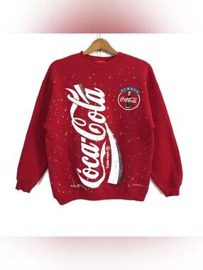 Vintage 90's COKE "Always Coca-Cola" Graphic Sweatshirt Made in USA Size L